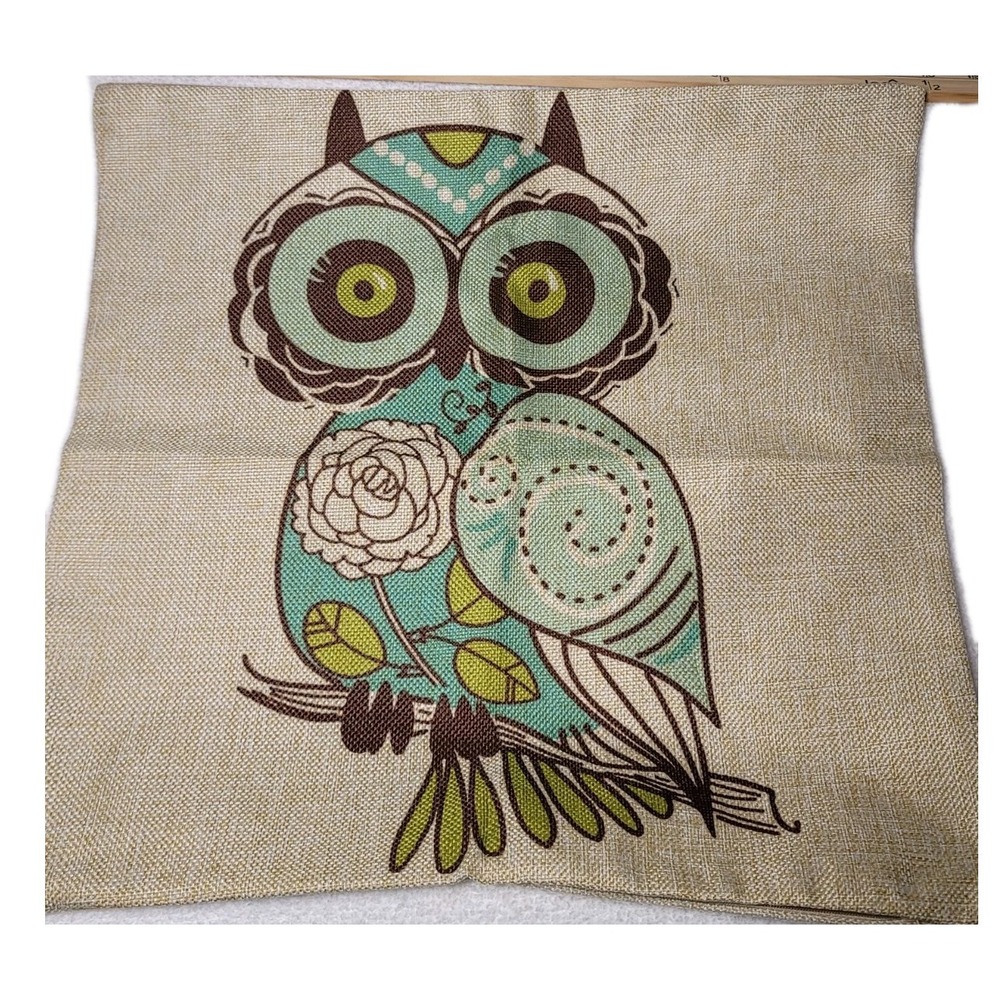 Owl Decorative Throw Pillow Cover 17x17 Home Decor Set Of 2